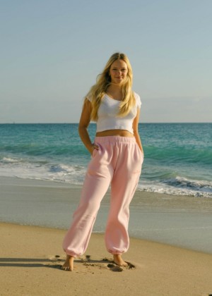 Pink Palm Puff "Puff" Sweatpants Pink | DEF0909VB19