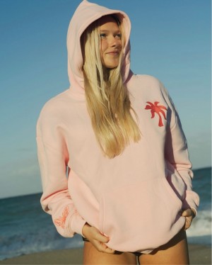 Pink Palm Puff "To Live For the Hope of it All" Hoodie Pink | DEF0909VB12